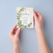 Moderne botanische Greenerie Leaf Gold Wedding Ein Flyer (Gruppe)