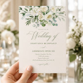 Moderne Botanische Grün-Hochzeit Einladung