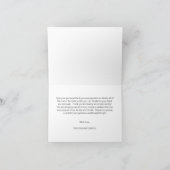 Moderne botanische Grünpflanzen Geometrische Hochz Dankeskarte (Innenseite)