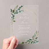 Moderne botanische Hochzeit Acryleinladungen (Insitu (Handheld))