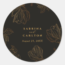 Moderne Botanische Hochzeit der Goldenen Natur