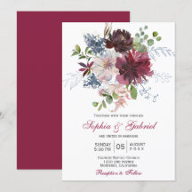 Moderne Botanische Hochzeit der Marine Pink Floral