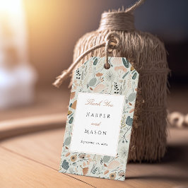 Moderne botanische Hochzeit des Mittelalters Geschenkanhänger