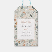 Moderne botanische Hochzeit des Mittelalters Geschenkanhänger (Vorderseite)