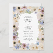 Moderne botanische Hochzeit Einladung (Vorderseite)