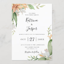 Moderne botanische Hochzeit