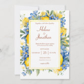 Moderne botanische Hochzeit Einladung (Vorderseite)