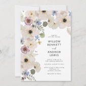 Moderne Botanische Hochzeit Einladung (Vorderseite)