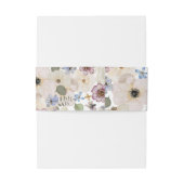 Moderne botanische Hochzeit Einladungsbanderole (Rückseitenbeispiel)