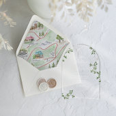 Moderne botanische Hochzeit | Glasiert Acryleinladungen