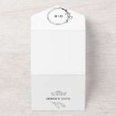 Moderne botanische Hochzeit in einer Atmosphäre All In One Einladung (Außenbereich)