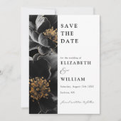 Moderne Botanische Hochzeit mit floralen Fotos Save The Date (Vorderseite)