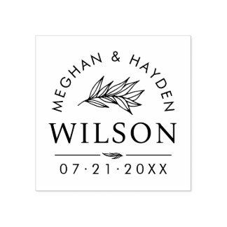 Moderne botanische Hochzeit | SAVE THE DATE Gummistempel