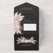 Moderne botanische Hochzeit von bohemianischem Pam All In One Einladung (Außenbereich)