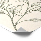 Moderne botanische Hochzeits-Willkommensschild mit Poster (Ecke)