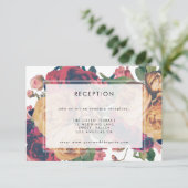 Moderne Botanische Hochzeitsempfehlung Begleitkarte (Stehend Vorderseite)