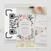 Moderne botanische Hochzeitsfeier | Einladung (Vorne/Hinten)