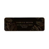 Moderne Botanische Hochzeitsfeier mit goldener Blü (Vorne)