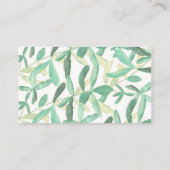 Moderne botanische Hochzeitswebkarte Begleitkarte (Rückseite)