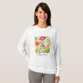Moderne botanische Illustration T-Shirt (Vorne ganz)