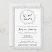 Moderne botanische Kleider Bridal Dusche Einladung (Vorderseite)