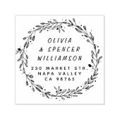 Moderne botanische Kleider und Paare Adresse Permastempel (Design)