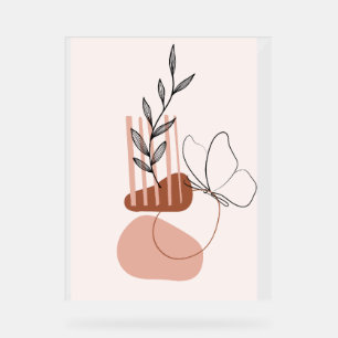 Moderne Botanische Kunst Druck, Acrylschild