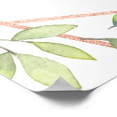 Moderne botanische Kupfer-Seekarte Poster (Ecke)