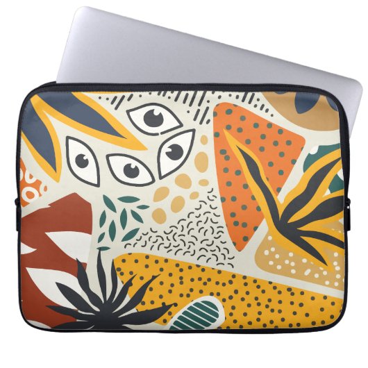 Moderne botanische laptopschutzhülle (Vorderseite)