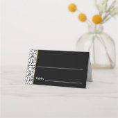 Moderne botanische Leaf-Muster-Grenze Platzkarte (Vorderseite)