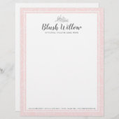 Moderne botanische Leaf-Zweige Minimalistisch blüt Briefbogen (Vorne/Hinten)