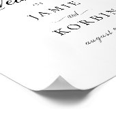 Moderne Botanische Lily Floral Wedding Willkommen Poster (Ecke)