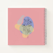 Moderne botanische Linie Art Dankesblatt Notizblock (Rückseite)