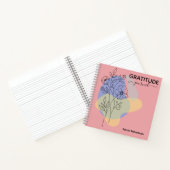 Moderne botanische Linie Art Dankesblatt Notizblock (Innenseite)