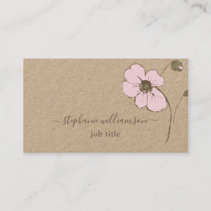 Moderne Botanische Linie Florenz Business Card Visitenkarte