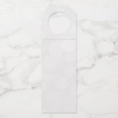 Moderne botanische Linie Kunst Gastgeschenk Hochze Flaschenanhänger (Rückseite)