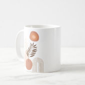 Moderne botanische Morgenröte | Positive Vibes Kaffeetasse (Vorderseite Links)