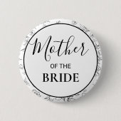 Moderne Botanische Mutter der Braut Button (Vorderseite)