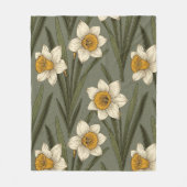 Moderne Botanische Narzissen-Muster (2) Fleecedecke (Vorderseite)