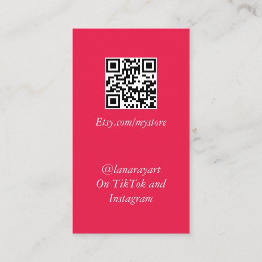 Moderne botanische Ohrring-Anzeige Visitenkarte (Rückseite)