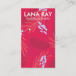 Moderne botanische Ohrring-Anzeige Visitenkarte