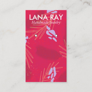 Moderne botanische Ohrring-Anzeige Visitenkarte