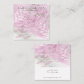Moderne botanische Ohrring-Grafikkarte Quadratische Visitenkarte (Vorne/Hinten)