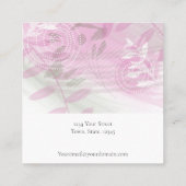 Moderne botanische Ohrring-Grafikkarte Quadratische Visitenkarte (Rückseite)