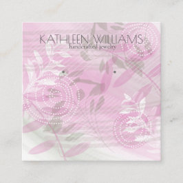 Moderne botanische Ohrring-Grafikkarte Quadratische Visitenkarte