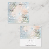 Moderne botanische Ohrring-Grafikkarte Quadratische Visitenkarte (Vorne/Hinten)