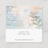 Moderne botanische Ohrring-Grafikkarte Quadratische Visitenkarte (Rückseite)