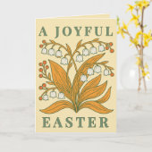 Moderne Botanische Ostergrüße Karte (Gelbe Blume)