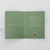 Moderne botanische Ostergrüße Karte (Innenseite)