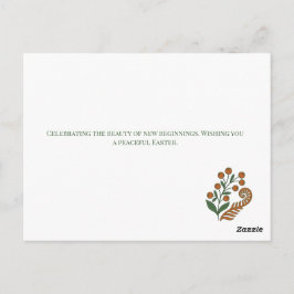 Moderne botanische Ostergrüße Postkarte